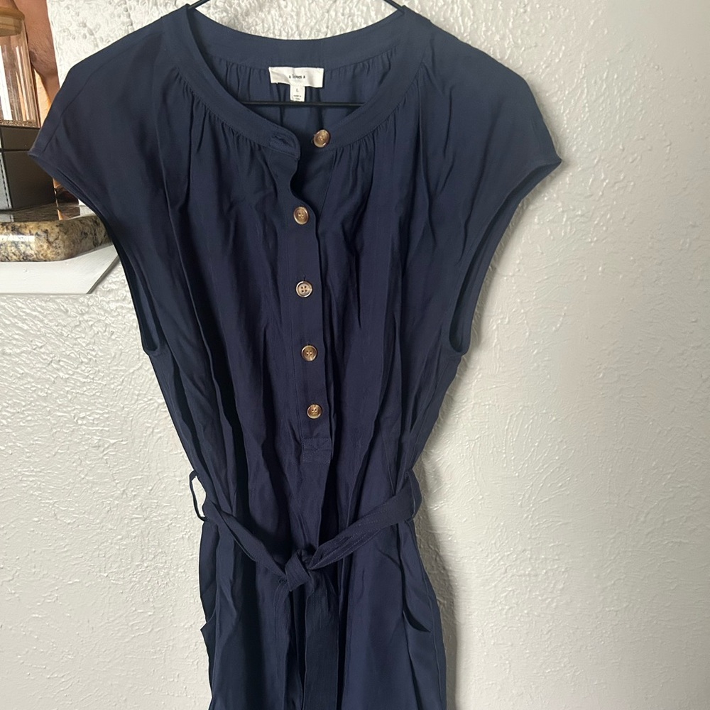 NWT Navy Button Up Dress